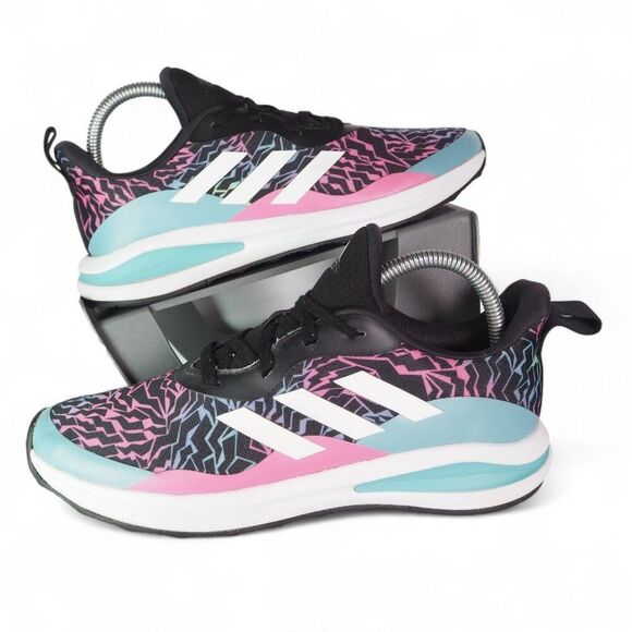Adidas Fortarun Running Sneakers Black / Multicolor H04113 Youth 6 - Picture 1 of 11